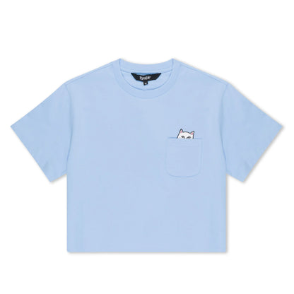 RIPNDIP LORD NERMAL CROPPED BABY POCKET TEE LIGHT BLUE