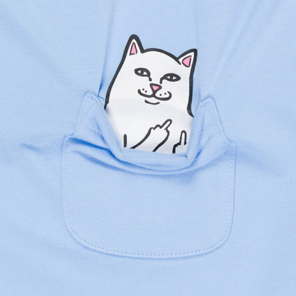 RIPNDIP LORD NERMAL CROPPED BABY POCKET TEE LIGHT BLUE