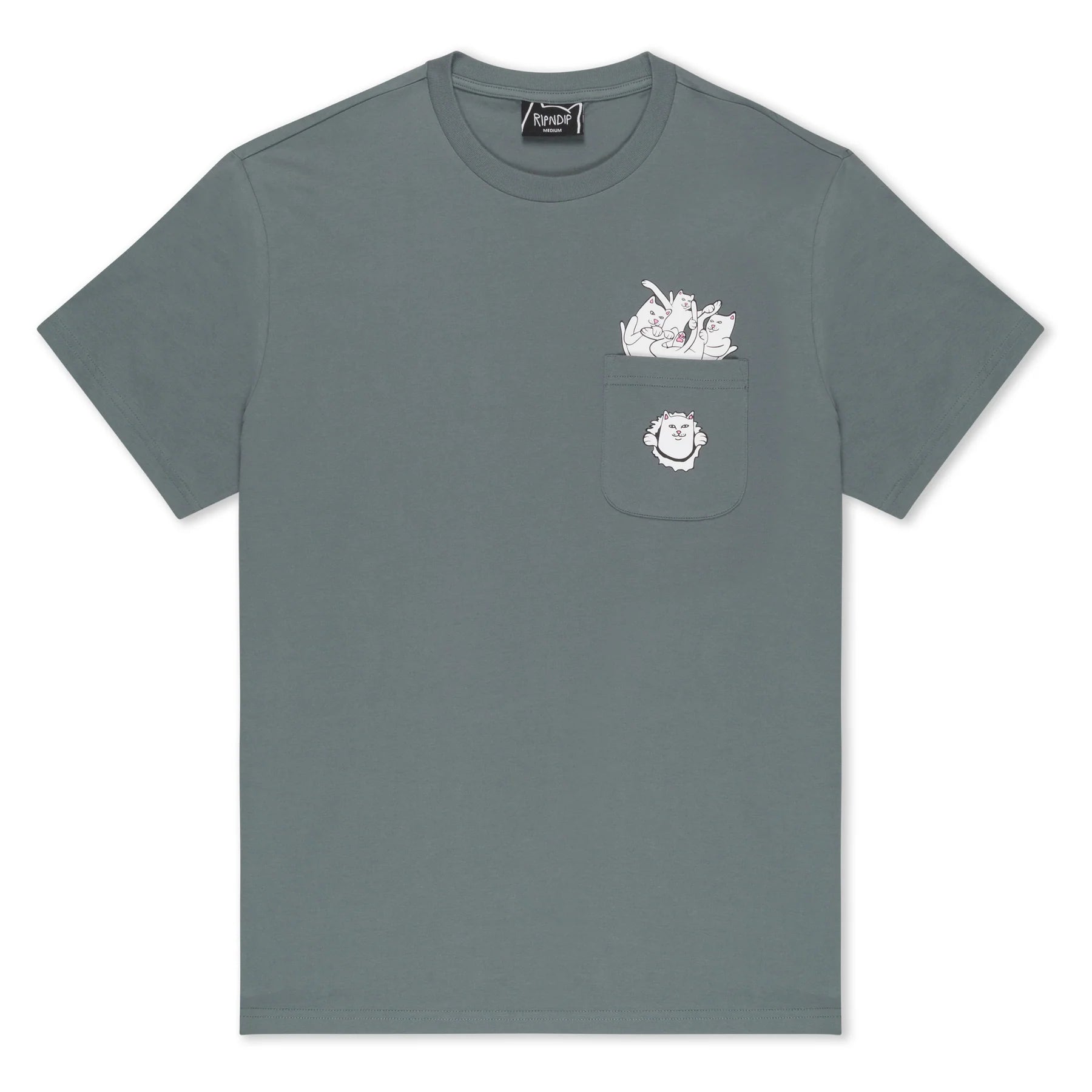 RIPNDIP NERMANIAC POCKET TEE CHARCOAL - Kubanna