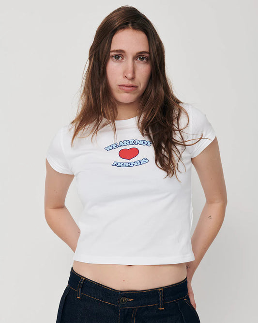 WANF Love Crop Tee - White