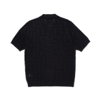HUF MONOGRAM JACQUARD ZIP SWEATER - Black - Kubanna
