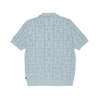 HUF MONOGRAM JACQUARD ZIP SWEATER - Sky - Kubanna