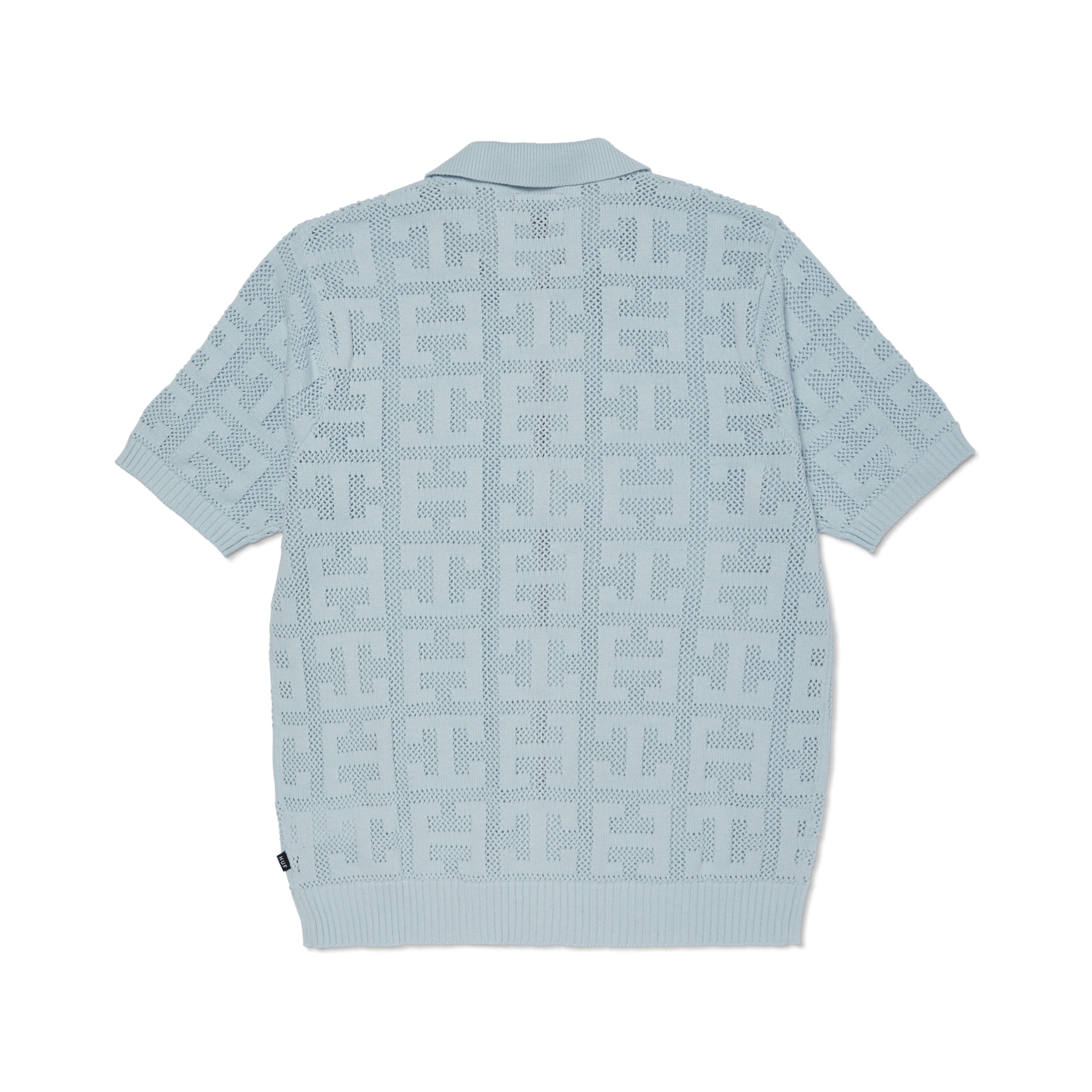 HUF MONOGRAM JACQUARD ZIP SWEATER - Sky - Kubanna