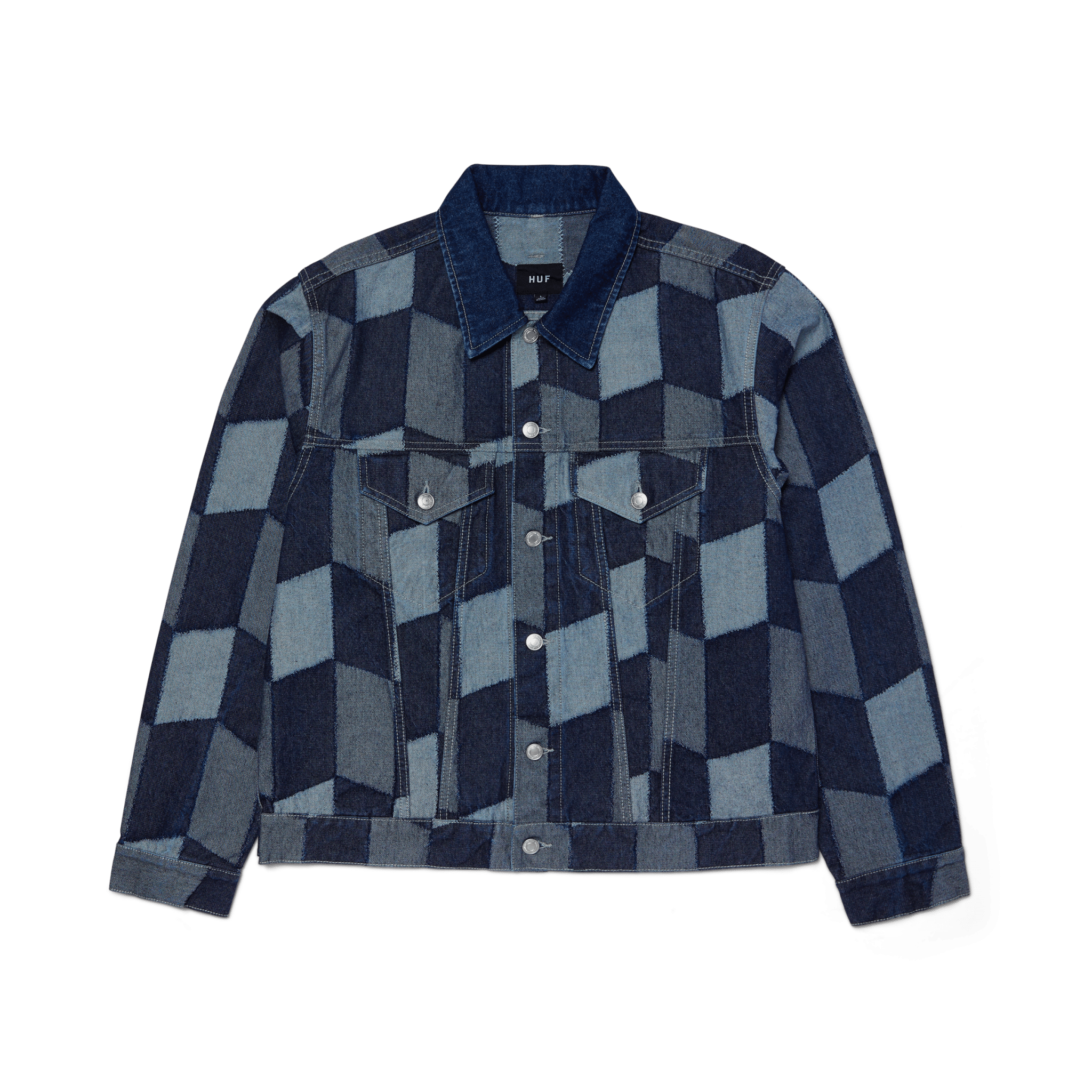 HUF PATCHWORK DENIM JACKET - Denim - Kubanna