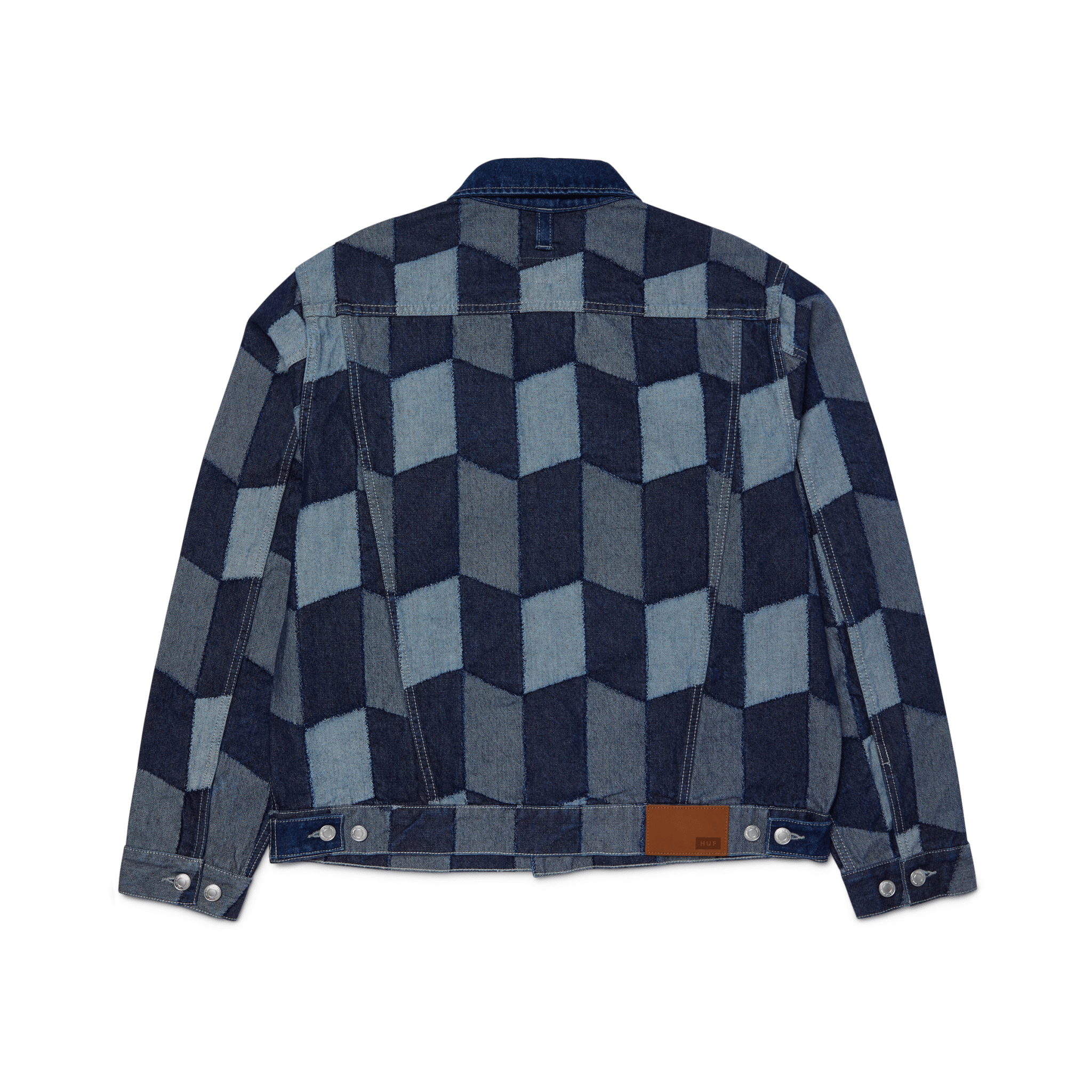 HUF PATCHWORK DENIM JACKET - Denim - Kubanna