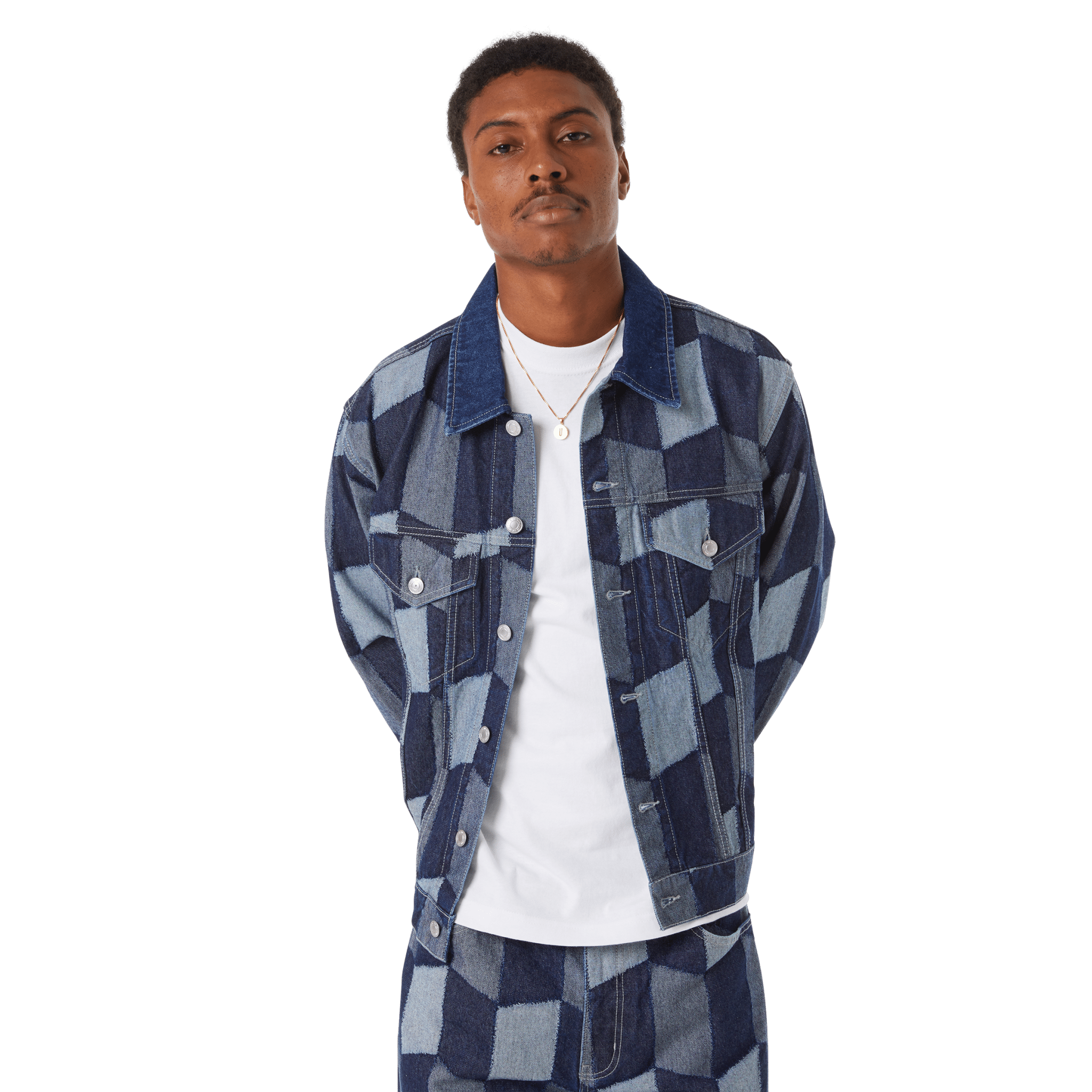 HUF PATCHWORK DENIM JACKET - Denim - Kubanna