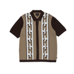 HUF PILLAR S/S KNIT SWEATER - Brown - Kubanna