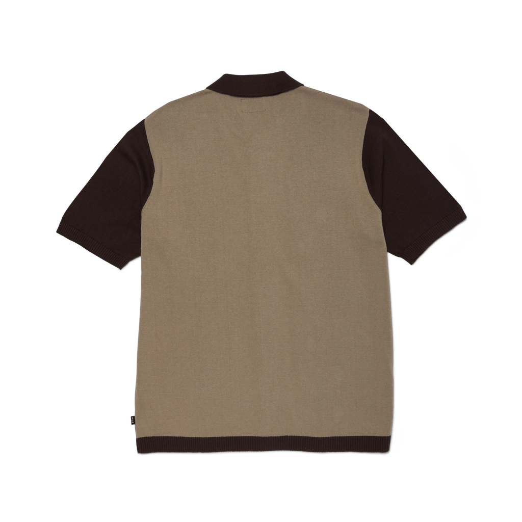 HUF PILLAR S/S KNIT SWEATER - Brown - Kubanna