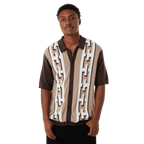 HUF PILLAR S/S KNIT SWEATER - Brown - Kubanna