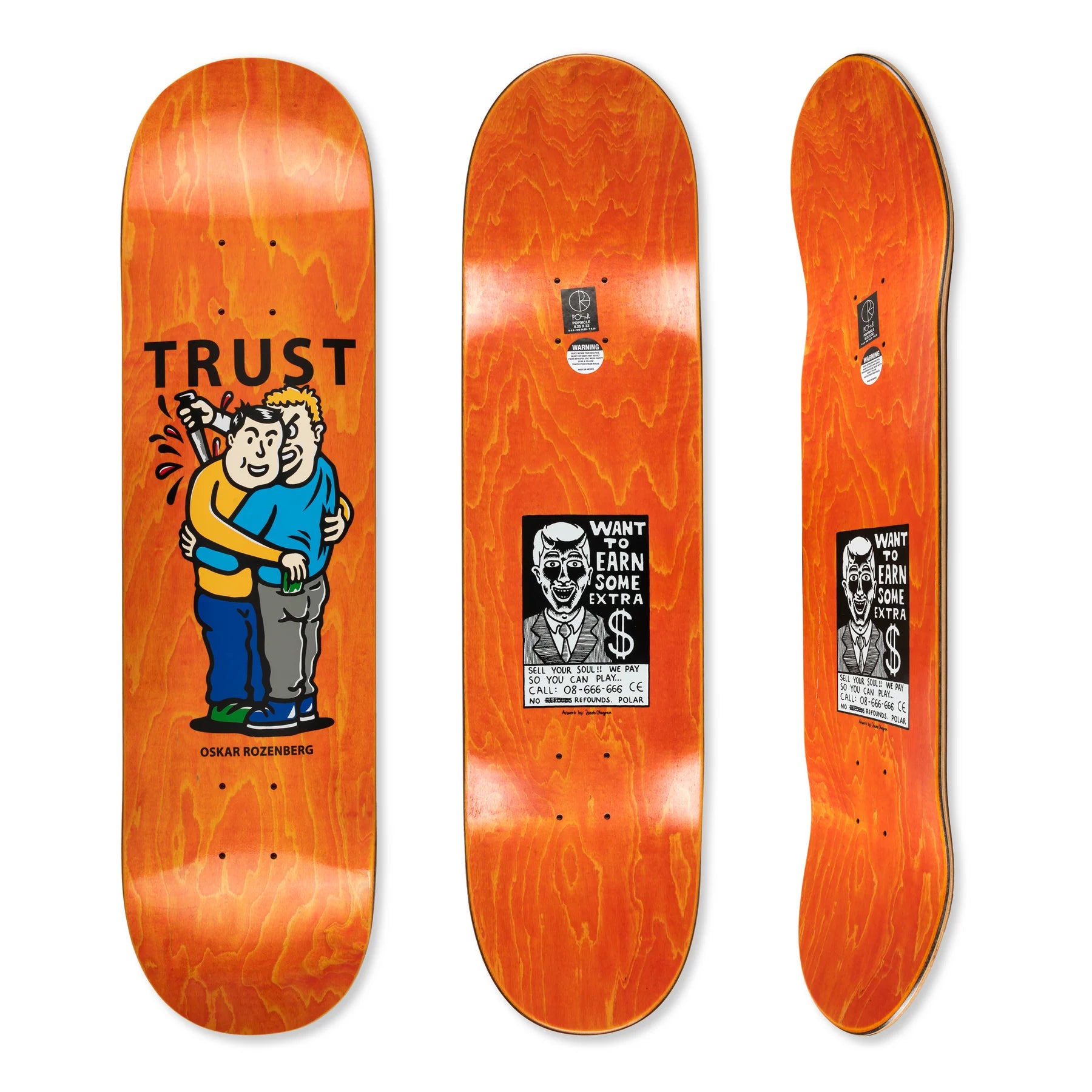 Polar Skate Co. - Oskar Rozenberg Trust 8.25 Deck - Kubanna