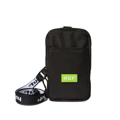 HUF Recon striped lanyard pouch - Black