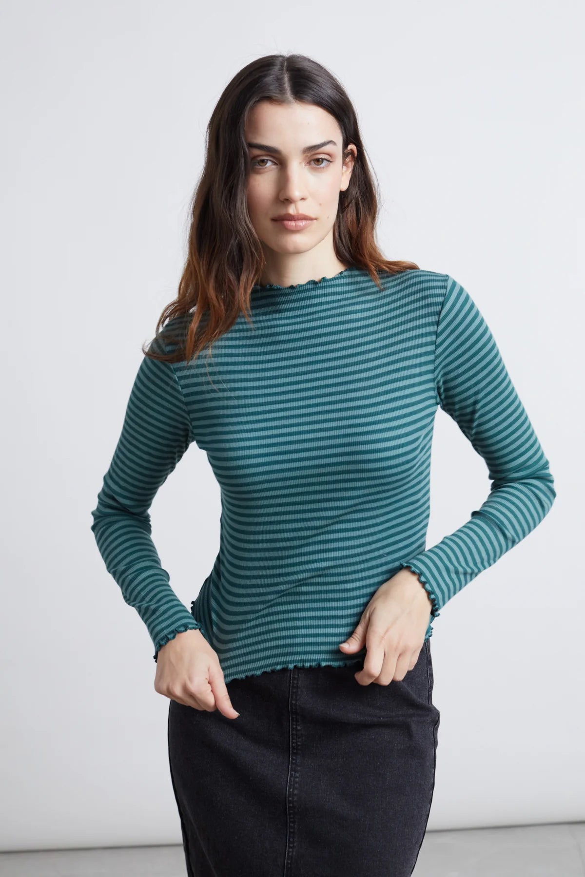 24 colours Striped Shirt - Green