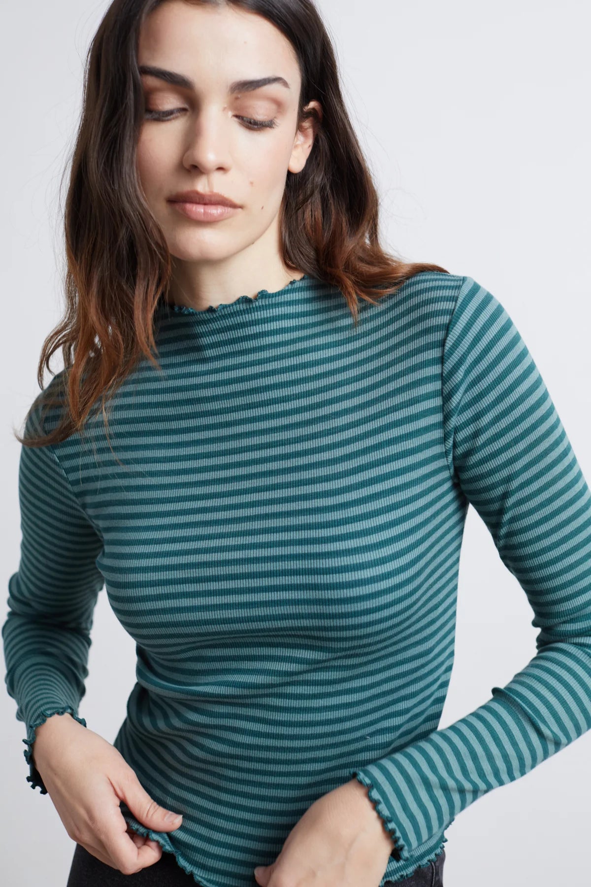 24 colours Striped Shirt - Green - Kubanna