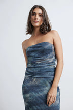 24 Colours Top with Print - Black - Kubanna