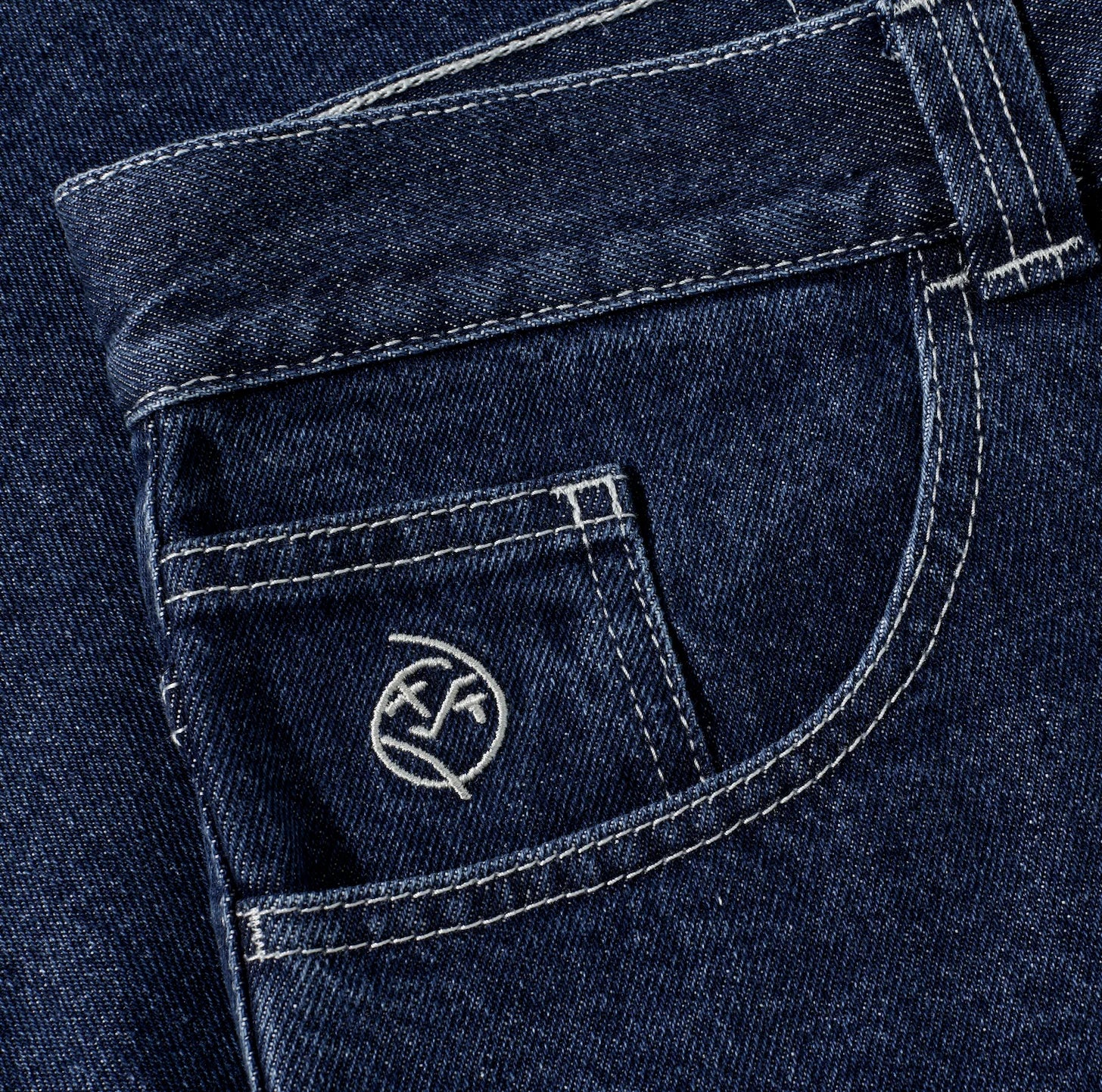 Polar Skate Co. | Big Boy Shorts – Dark Blue/White Stitching