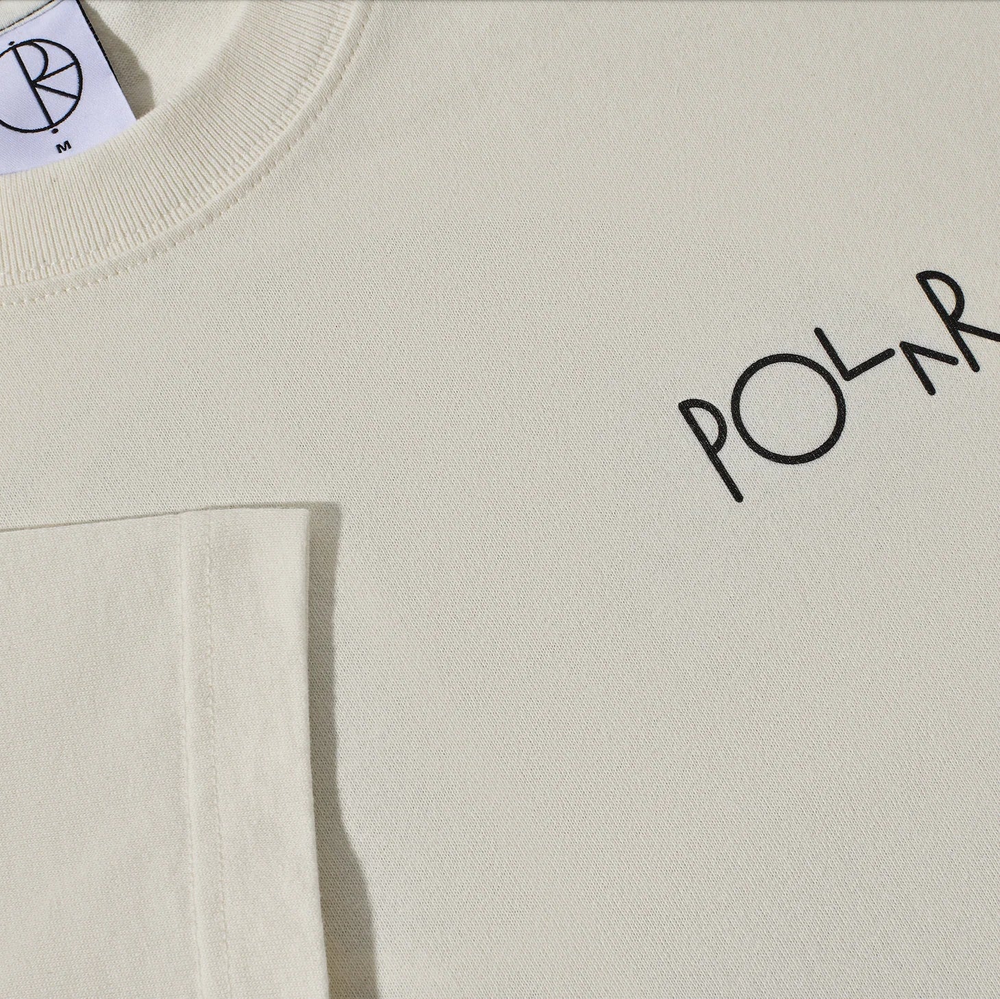 Polar Skate Co. | Contrast Tee Fill Logo – Ivory/Black