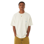 HUF TOTAL ECLIPSE S/S KNIT BOXY TOP - Natural - Kubanna