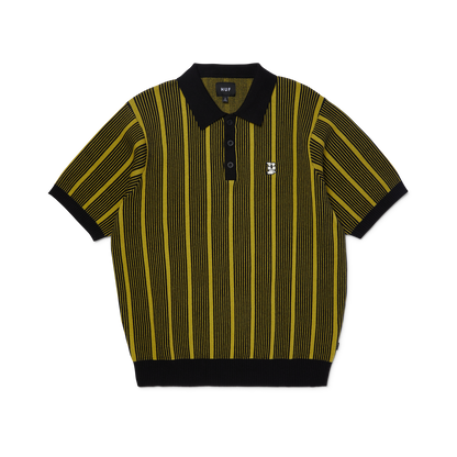 HUF TRACE STRIPE S/S KNIT TOP - Moss