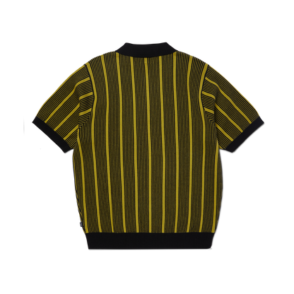 HUF TRACE STRIPE S/S KNIT TOP - Moss