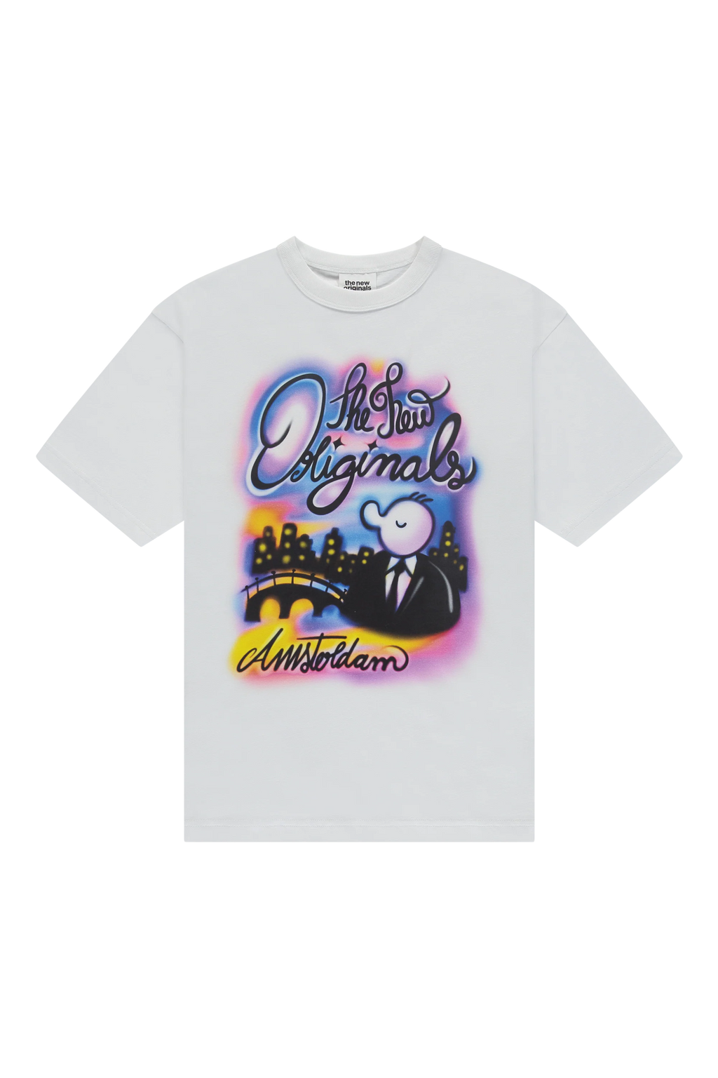The New Originals Freddy Airbrush Tee - White - Kubanna