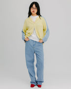 WANF Office Pastel Cardigan - Yellow/Blue - Kubanna