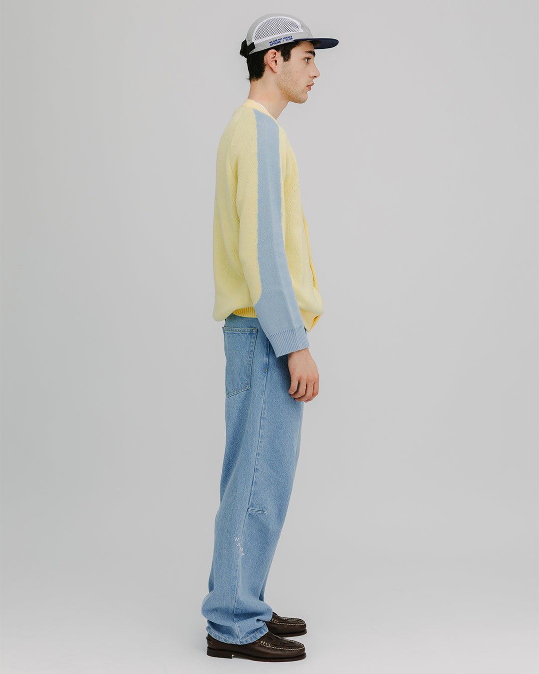 WANF Office Pastel Cardigan - Yellow/Blue - Kubanna