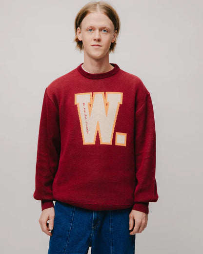 WANF W. State Sweater - Dark Red