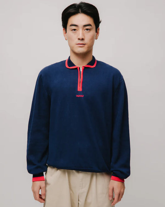 WANF Kon Zip Sweater - Navy