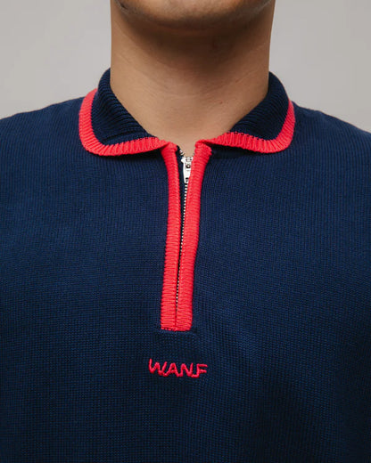 WANF Kon Zip Sweater - Navy