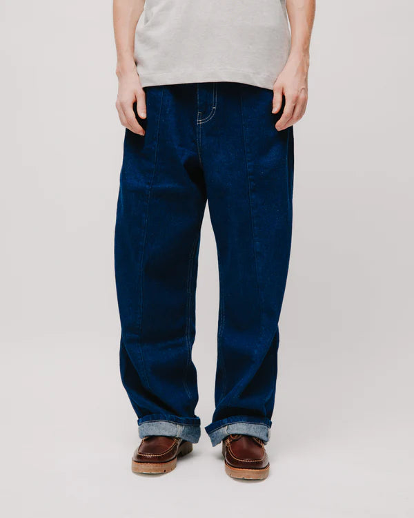 WANF Asa Cut Indigo Jeans - Dark Blue