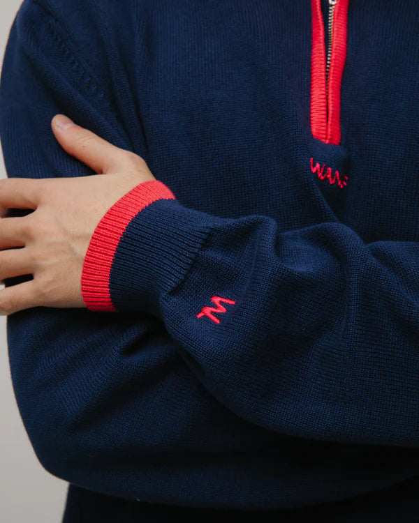 WANF Kon Zip Sweater - Navy