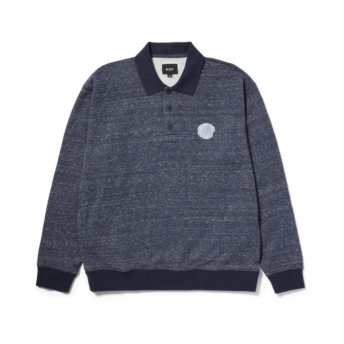 HUF WINSTON POLO FLEECE - NAVY - Kubanna