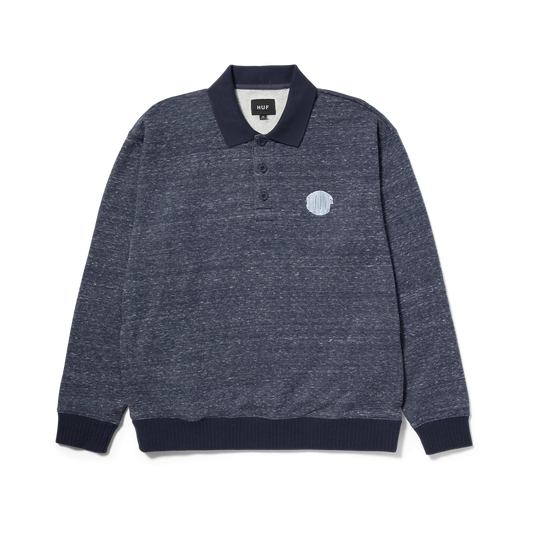 HUF WINSTON POLO FLEECE - NAVY