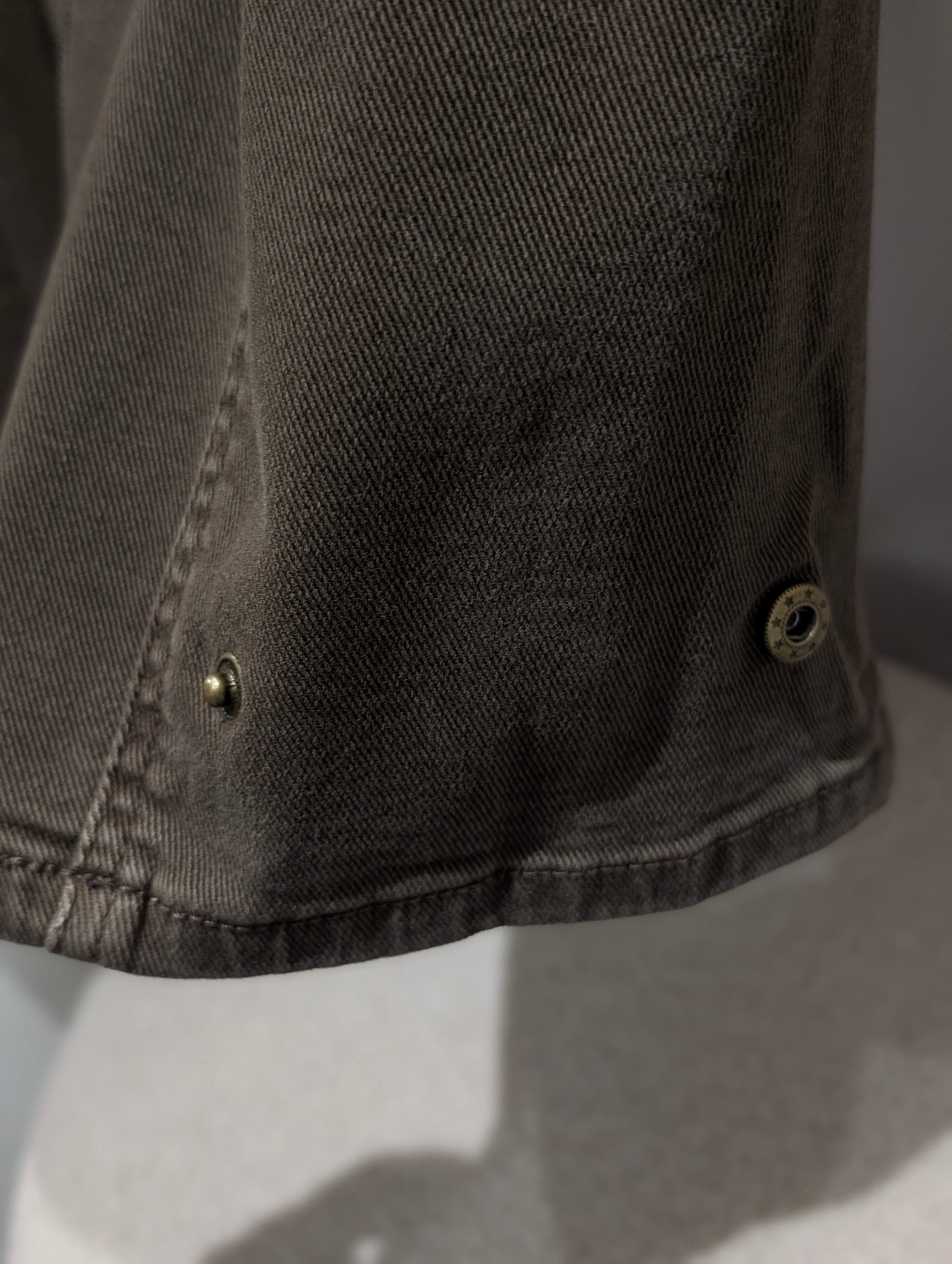 Adjustable Hem Barrel Jeans - Espresso - Kubanna