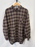 Adrianna Checkered Blouse - Brown - Kubanna