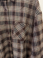 Adrianna Checkered Blouse - Brown - Kubanna