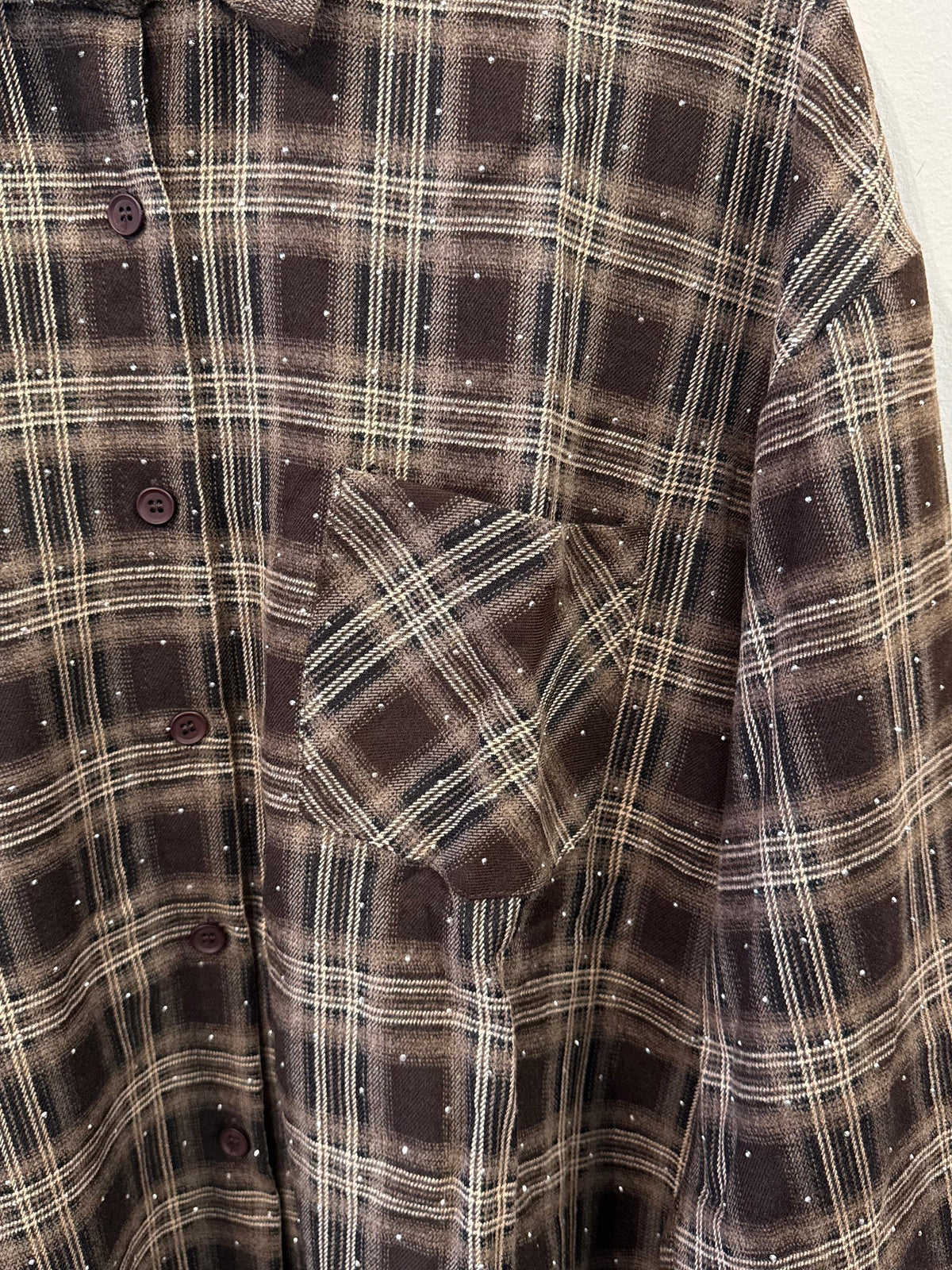 Adrianna Checkered Blouse - Brown - Kubanna