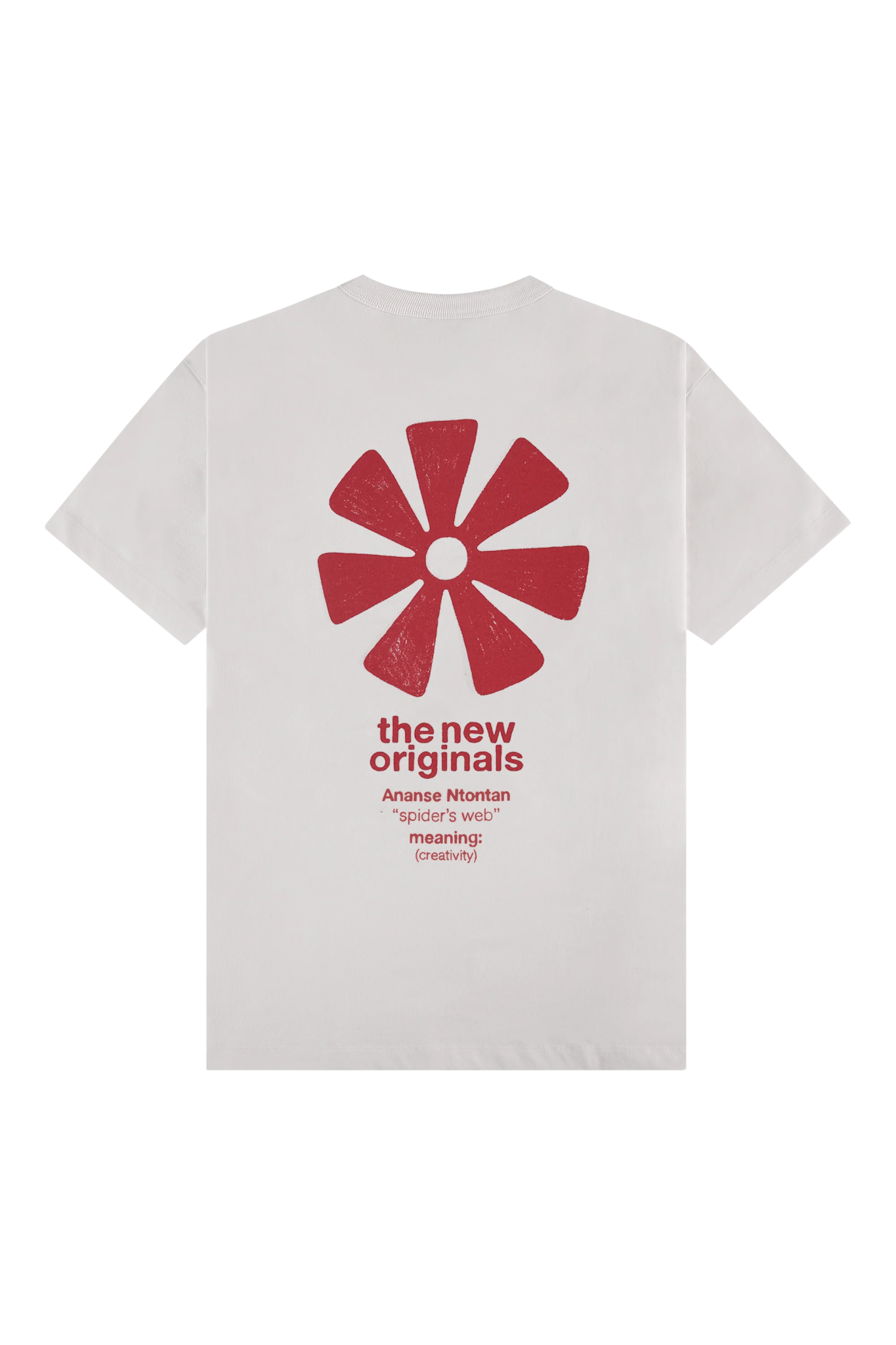 The New Originals Ananse Adinkra Tee - White Alyssum - Kubanna