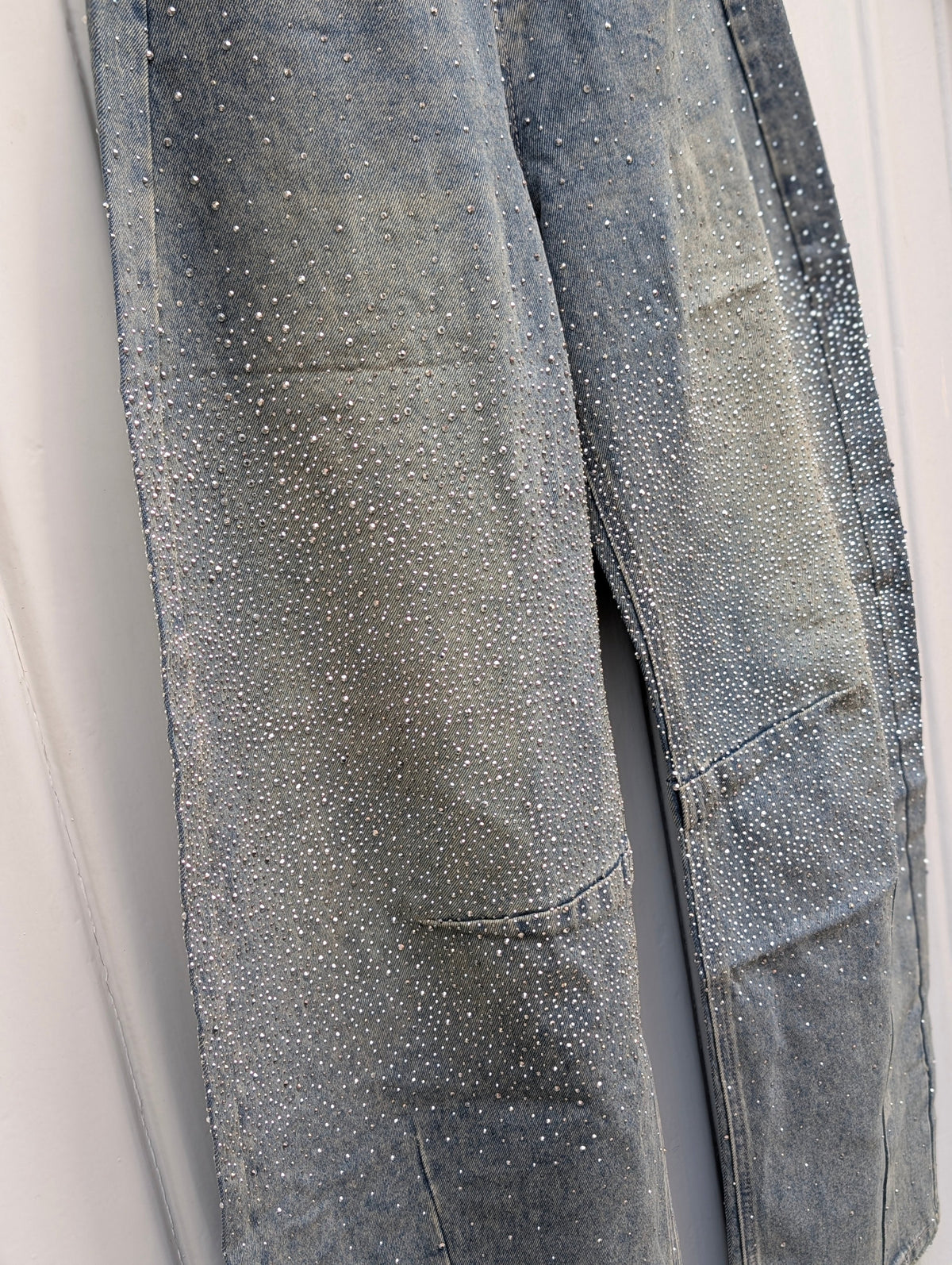 Balloon Carpenter Jeans Glitter Studs - Washed Blue - Kubanna