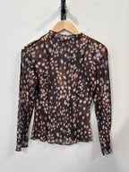 Barbara Print Top - Brown - Kubanna