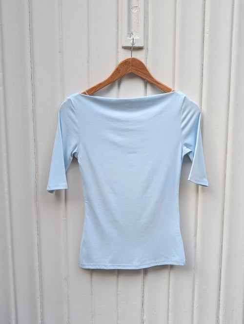 Boat Neck Top - Sky Blue - Kubanna