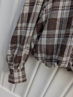 Bowie Checkered Blouse - Brown - Kubanna