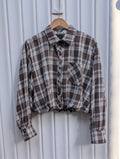 Bowie Checkered Blouse - Brown - Kubanna