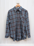 Bowie Checkered Blouse - Brown/Blue - Kubanna