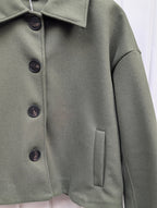 Clair Button-Up Jacket - Green - Kubanna