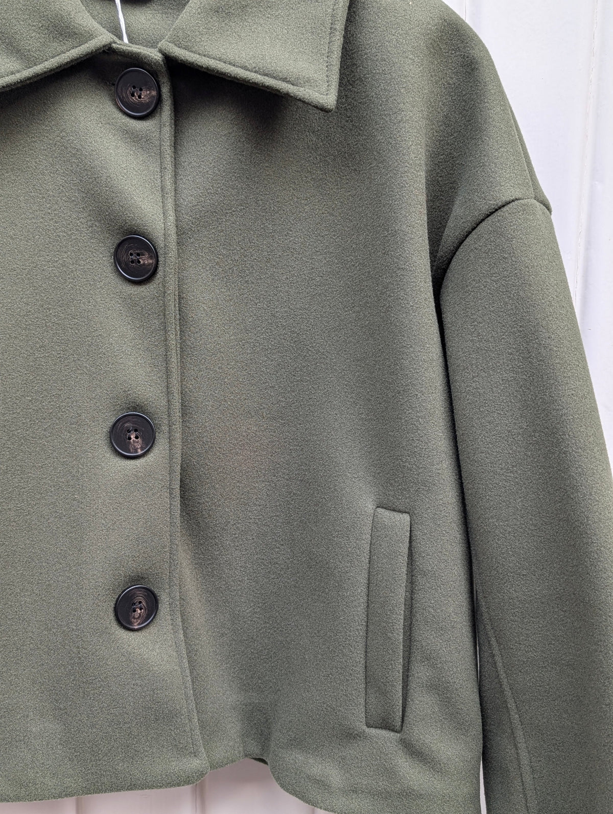 Clair Button-Up Jacket - Green - Kubanna