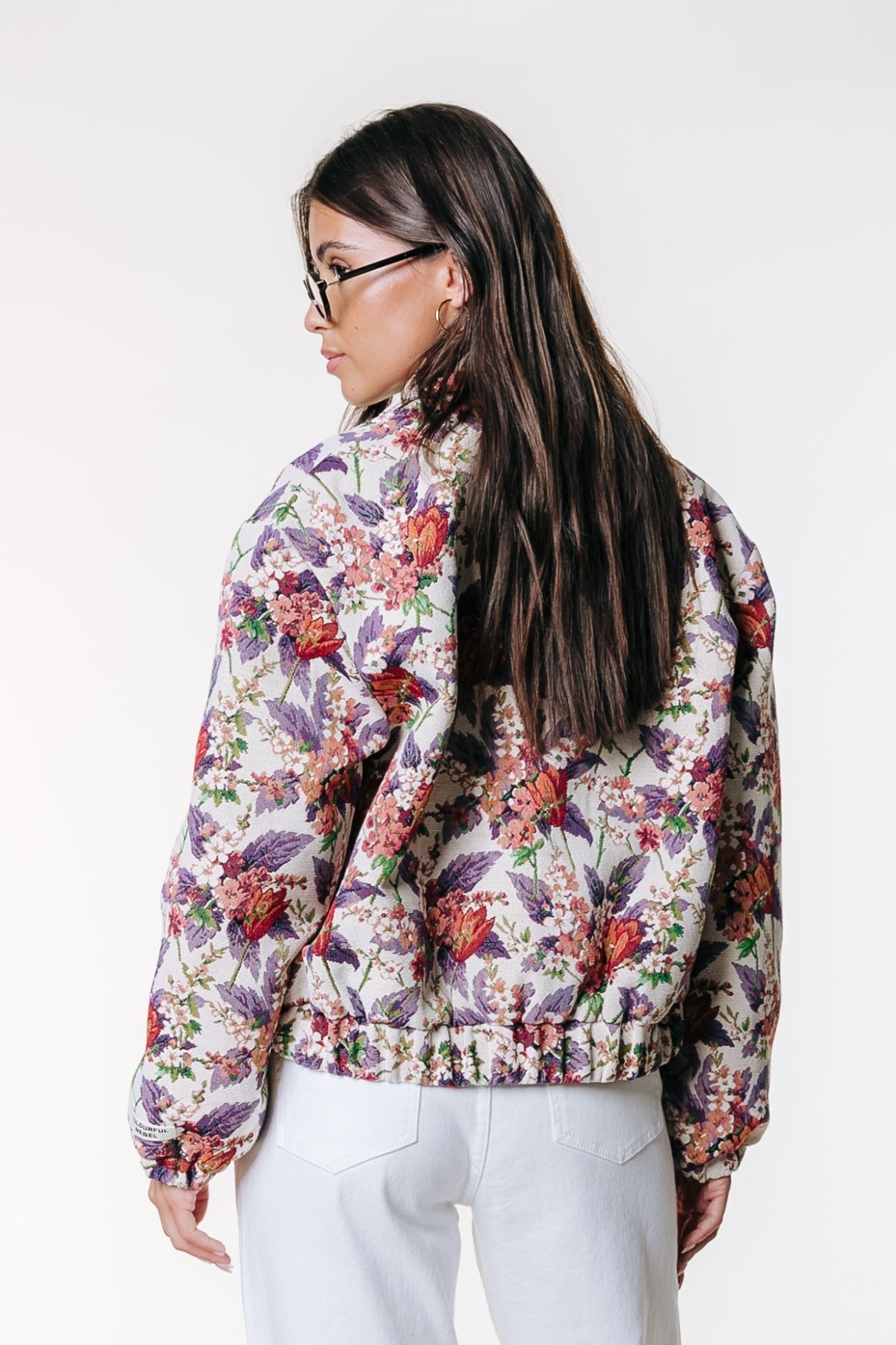 Colourful Rebel Bente Flower Jacquard Bomber Jacket - Kubanna