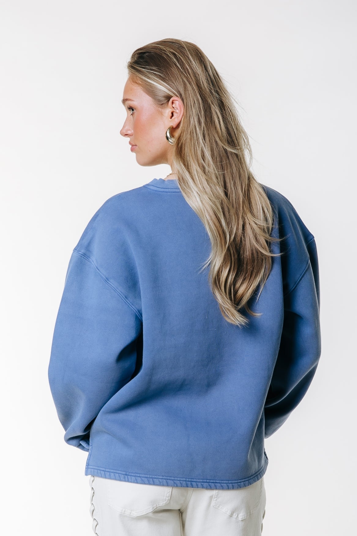 Colourful Rebel CR 33 Washed Baseball Sweater - Blue - Kubanna