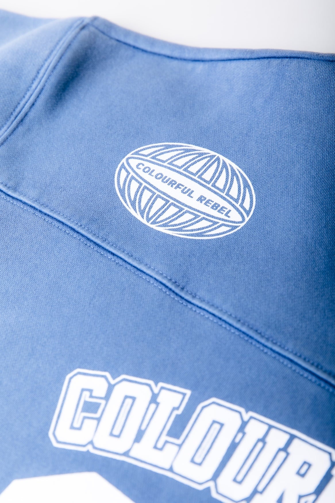 Colourful Rebel CR 33 Washed Baseball Sweater - Blue - Kubanna
