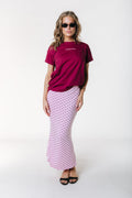 Colourful Rebel Josie Dots Midi Skirt - Light Pink - Kubanna
